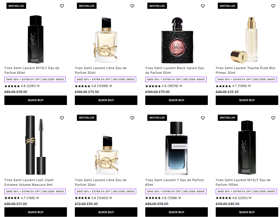 30% off YSL at Lookfantastic 30% off YSL at Lookfantastic