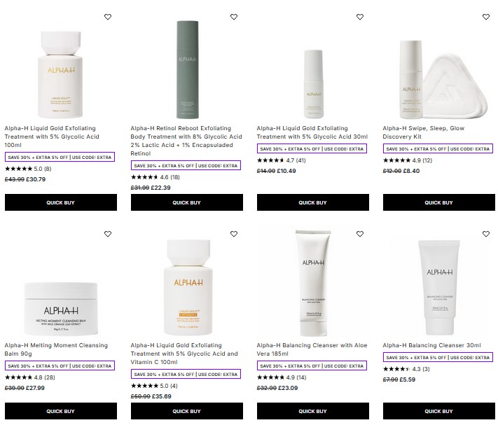 30% off Alpha-H at Lookfantastic