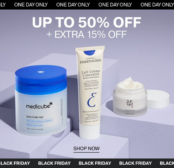 Up to 50% off Black Friday at BEAUTY BAY Up to 50% off Black Friday at BEAUTY BAY