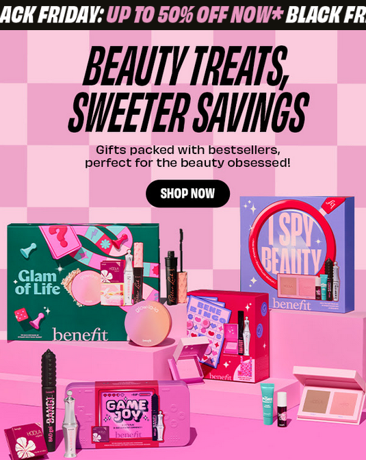 Up to 50% off Gifts at Benefit Up to 50% off Gifts at Benefit
