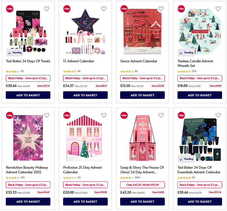 Up to 50% off Advent Calendars at Boots