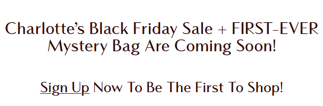 The Black Friday waitlist at Charlotte Tilbury is now open The Black Friday waitlist at Charlotte Tilbury is now open