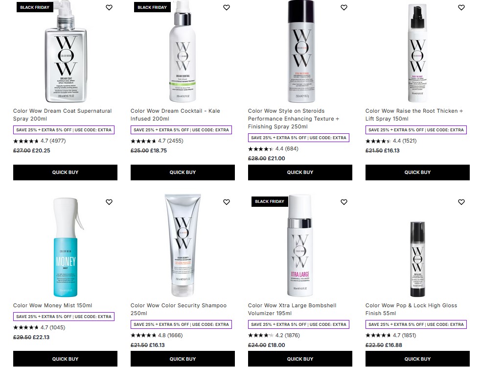 25% off Color Wow at Lookfantastic