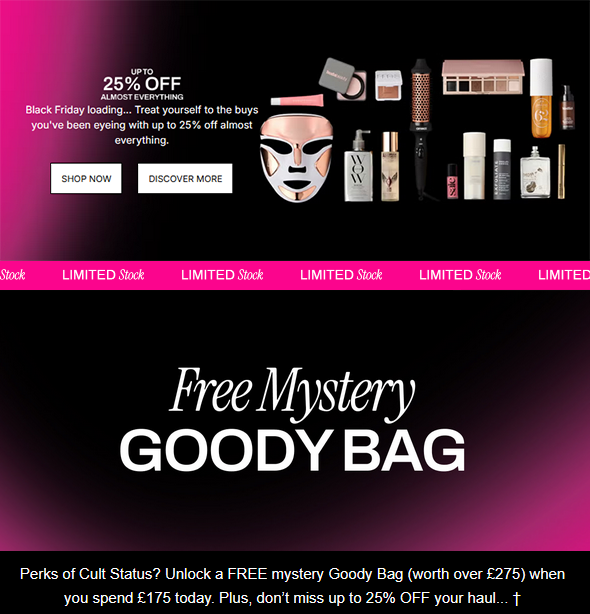 Cult Beauty Mystery Goody Bag 2025