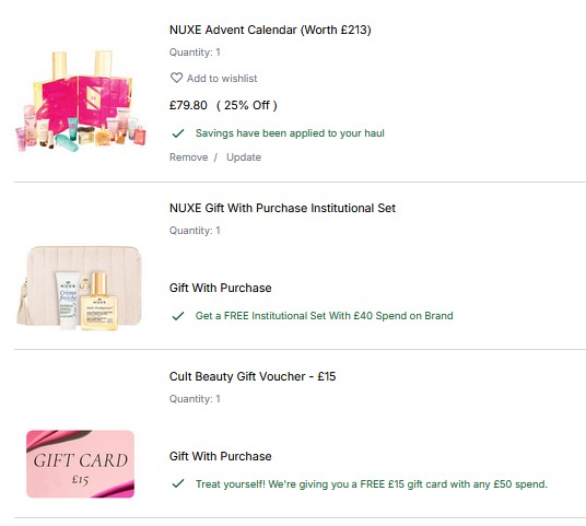 25% off NUXE Advent Calendar at Cult Beauty 25% off NUXE Advent Calendar at Cult Beauty