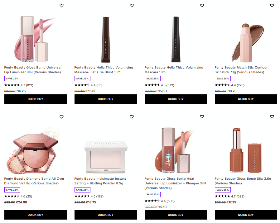 25% off Fenty Beauty at Lookfantastic 25% off Fenty Beauty at Lookfantastic