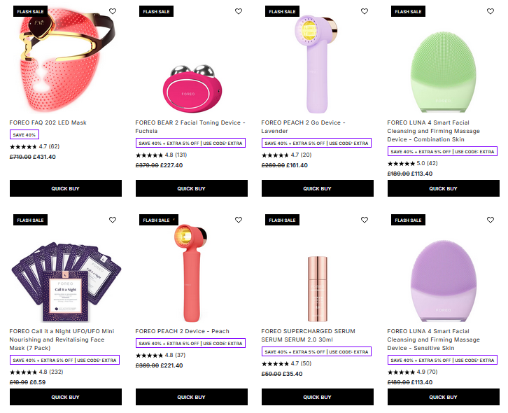 40% off FOREO at Lookfantastic