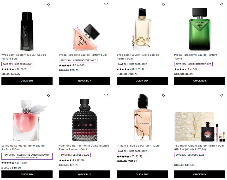 Up to 30% off selected Fragrance at Lookfantastic Up to 30% off selected Fragrance at Lookfantastic
