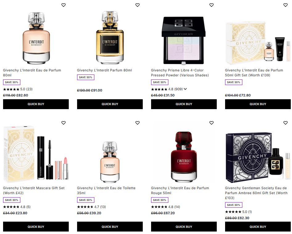 30% off Givenchy at Lookfantastic 30% off Givenchy at Lookfantastic