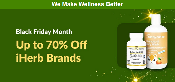 Up to 70% off iHerb Brands