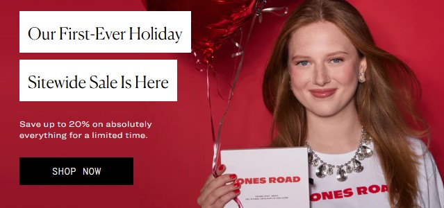 20% off sitewide at Jones Road Beauty 