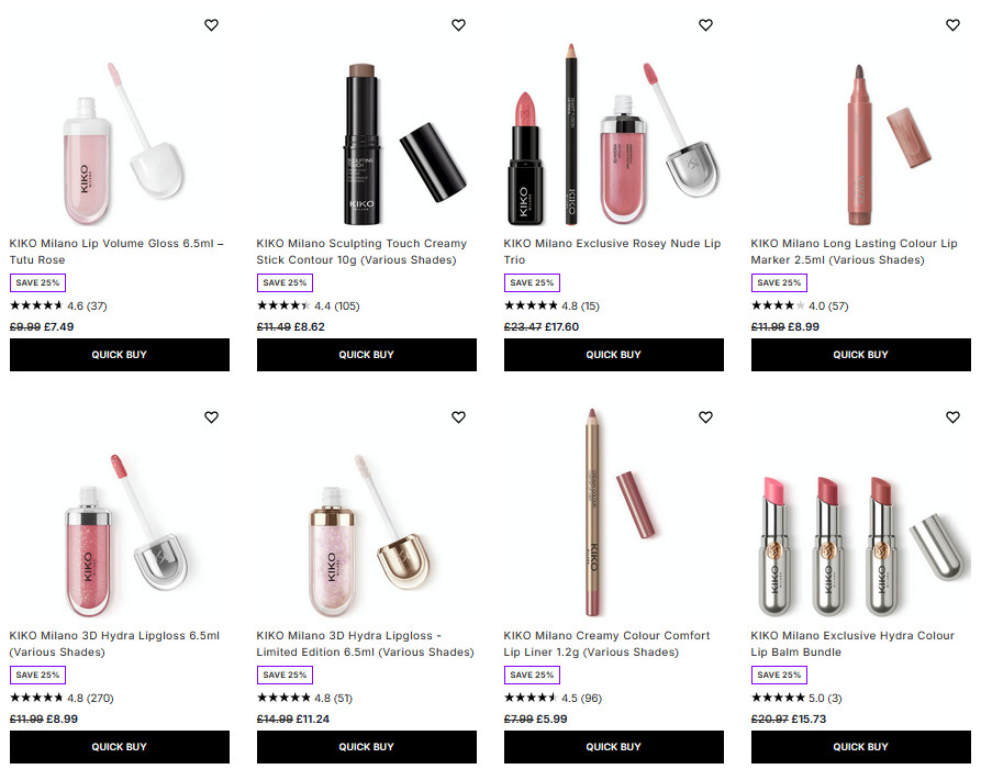 25% off KIKO Milano at Lookfantastic 25% off KIKO Milano at Lookfantastic