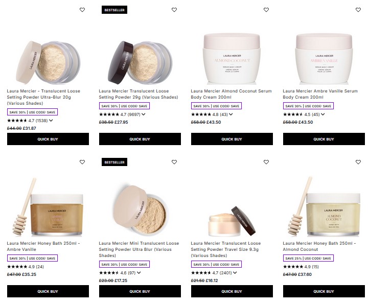 Up to 28% off Laura Mercier at Lookfantastic