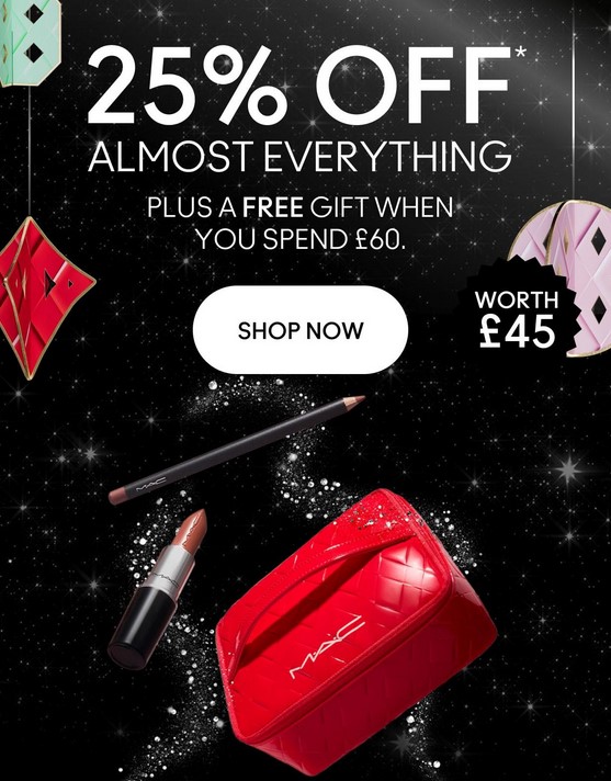 Black Friday sale at MAC: 25% off almost everything