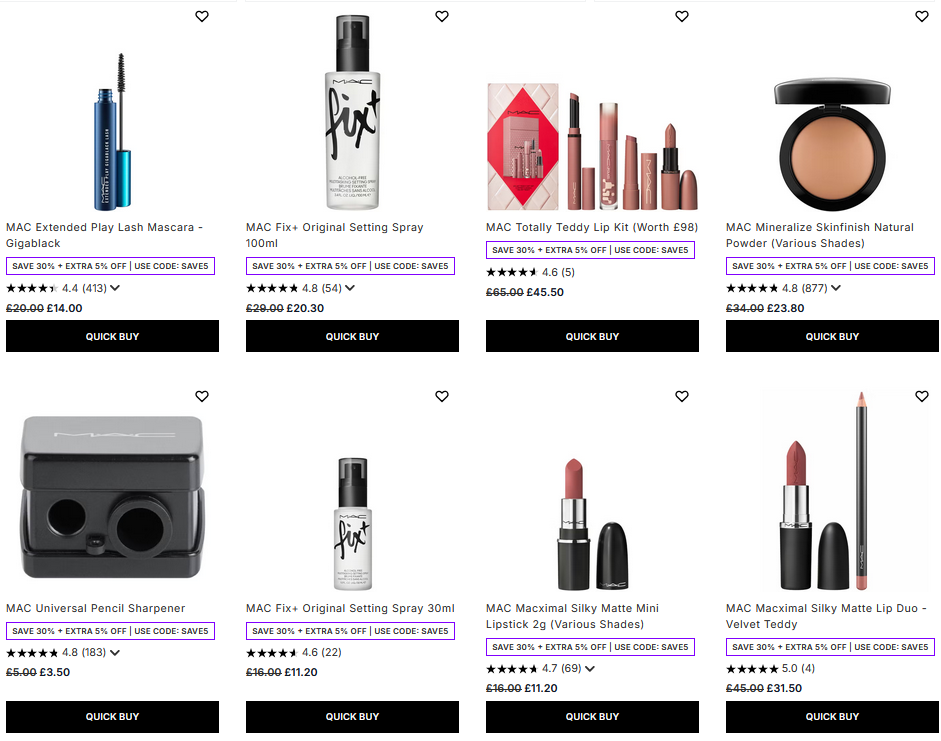 30% off MAC at Lookfantastic 30% off MAC at Lookfantastic