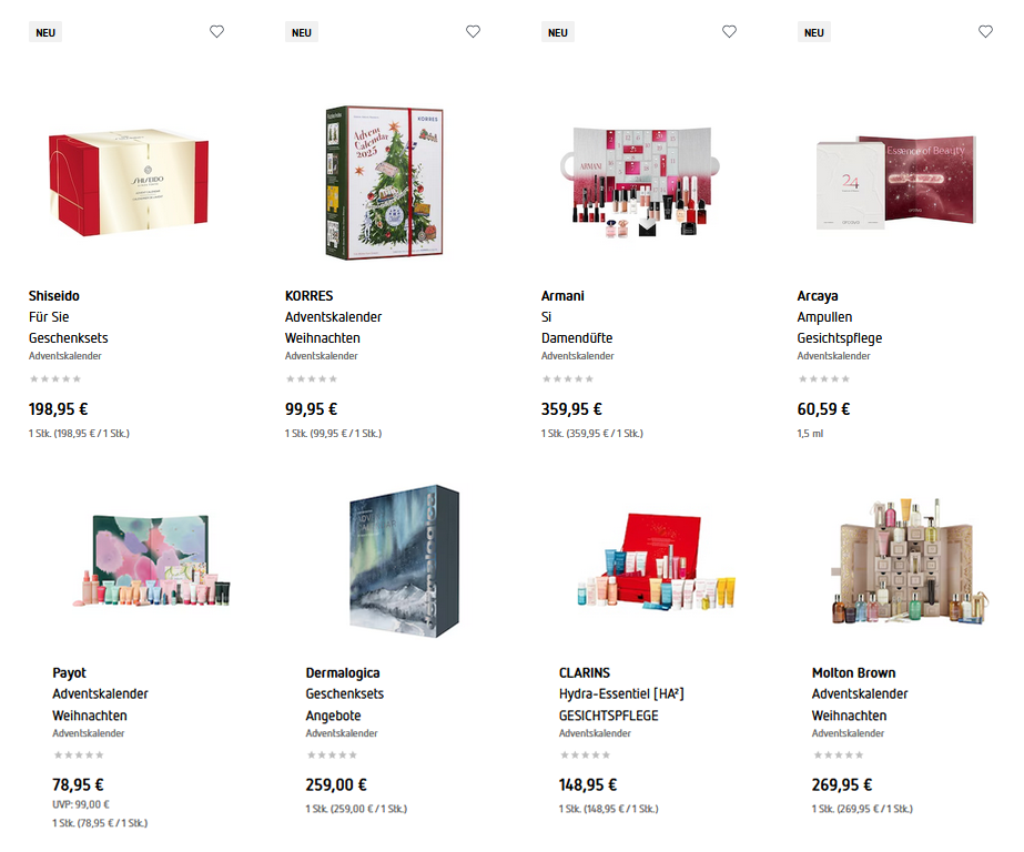 22% off Advent Calendars at Parfumdreams (DE)