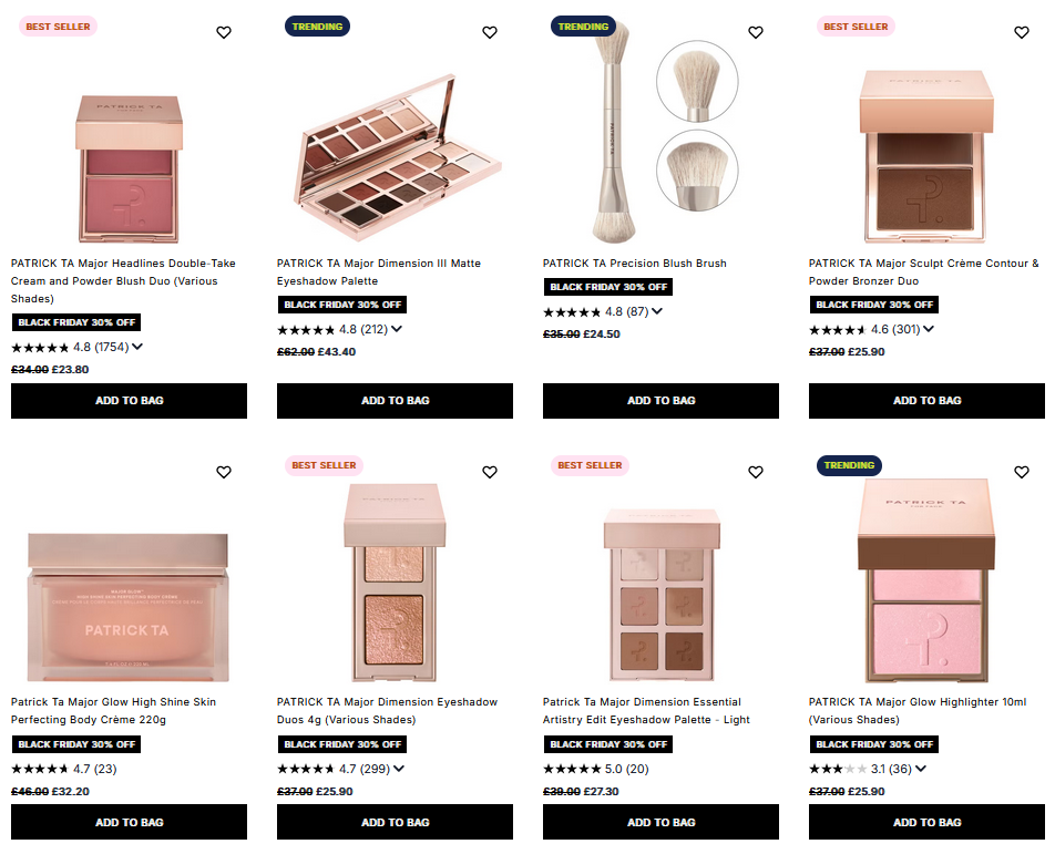 30% off PATRICK TA at Cult Beauty 30% off PATRICK TA at Cult Beauty