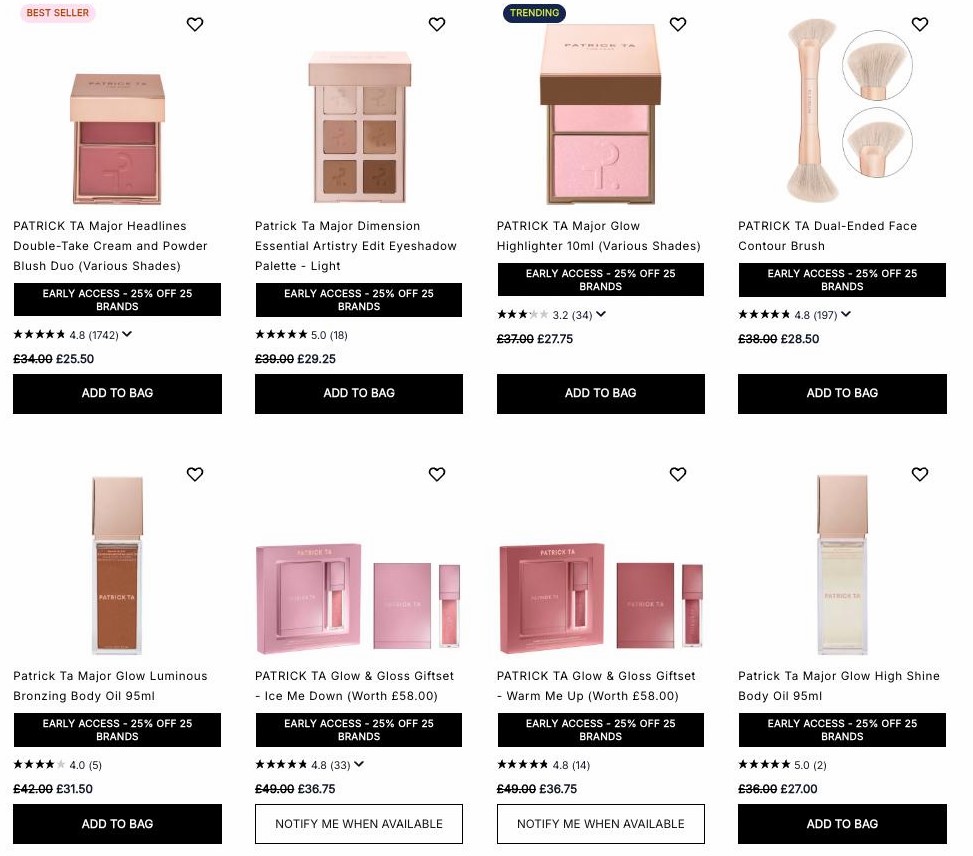 25% off PATRICK TA at Cult Beauty 25% off PATRICK TA at Cult Beauty