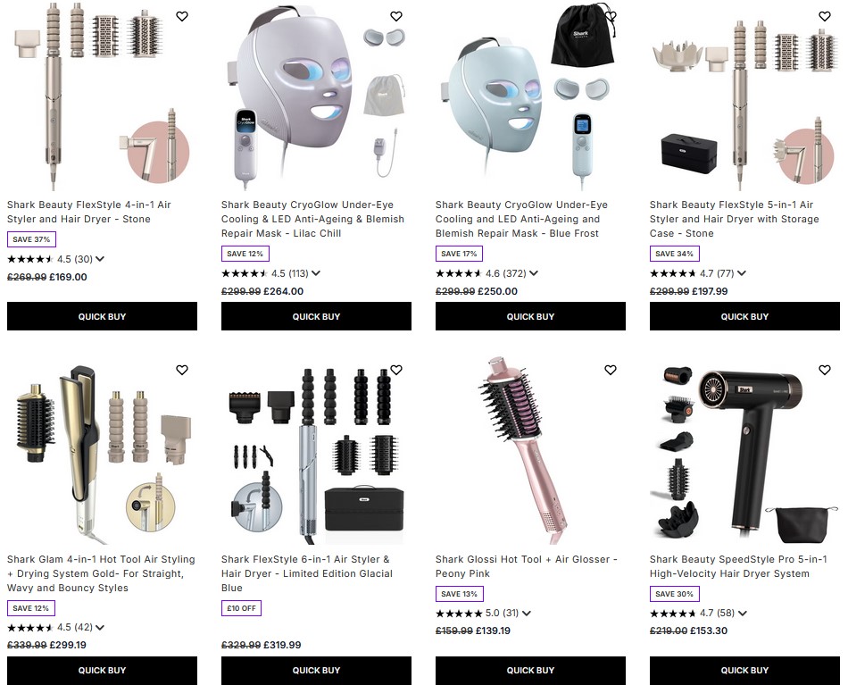 Up to 37% off Shark at Lookfantastic
