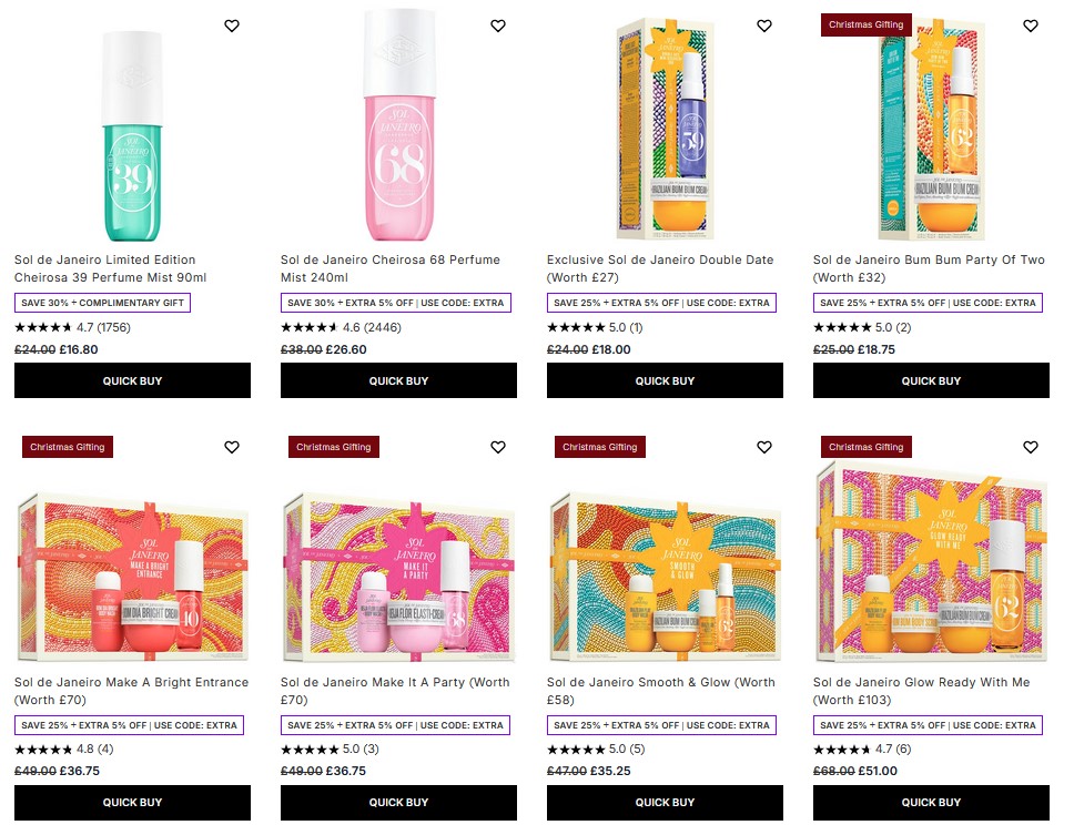 25-30% off Sol de Janeiro at Lookfantastic