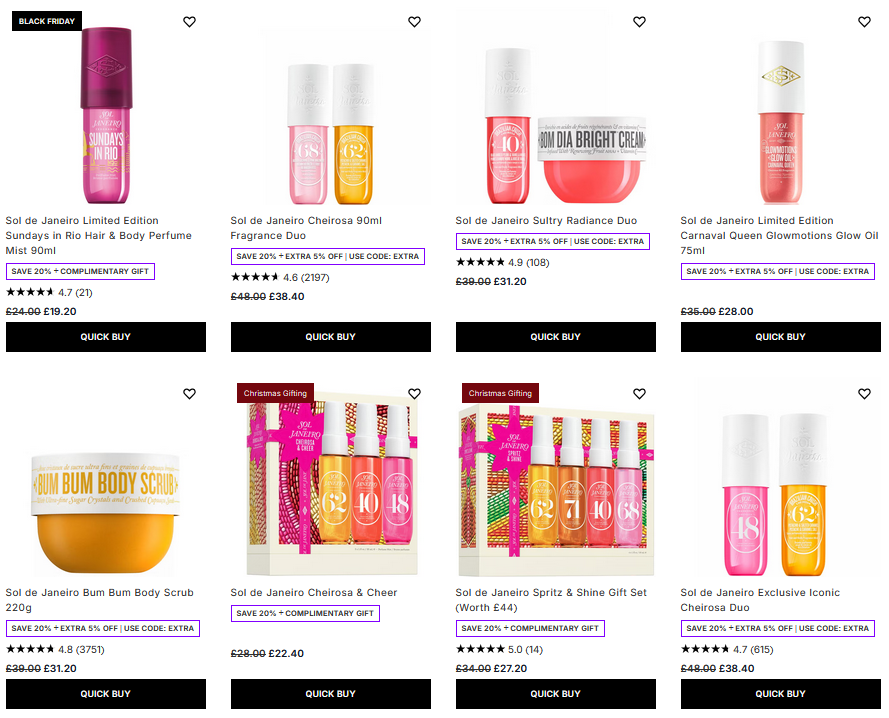 20% off Sol de Janeiro at Lookfantastic