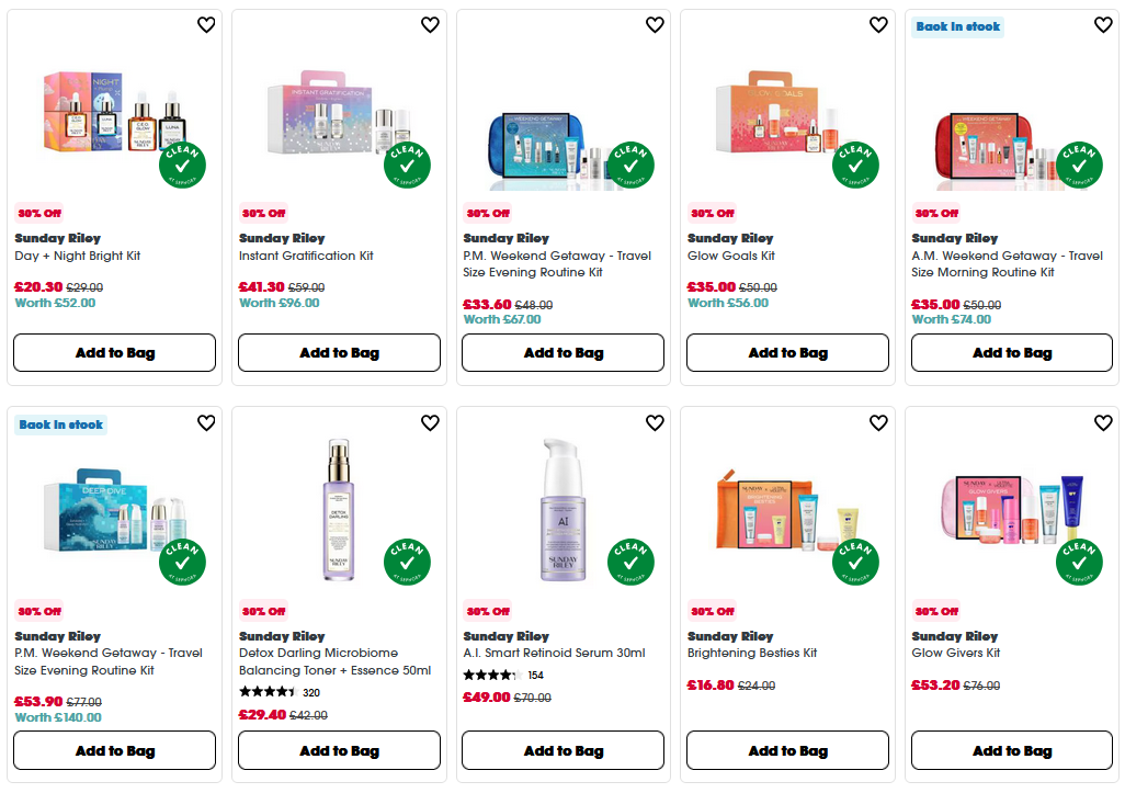 30% off Sunday Riley at Sephora UK 30% off Sunday Riley at Sephora UK