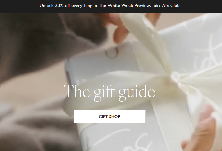 20% off sitewide at The White Company 20% off sitewide at The White Company
