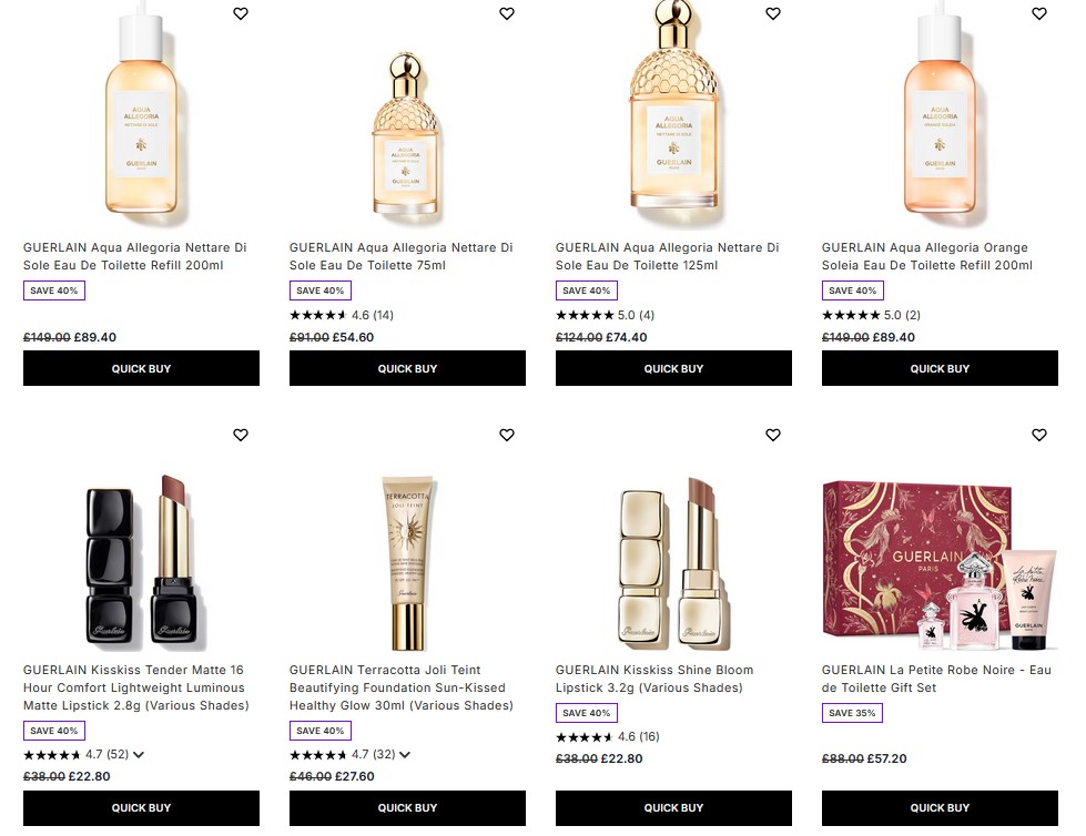 Up to 40% off GUERLAIN at Lookfantastic