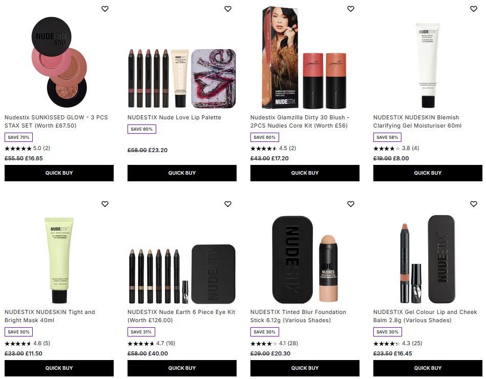 Up to 70% off Nudestix at Lookfantastic