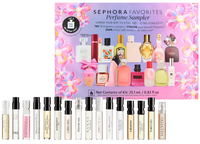 Sephora Favorites  Flirty Trending Scents Perfume Sampler Set with Redeemable Voucher