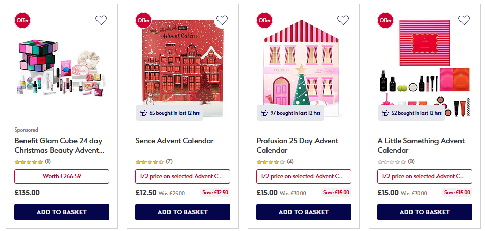 1/2 price on selected Advent Calendars at Boots 1/2 price on selected Advent Calendars at Boots
