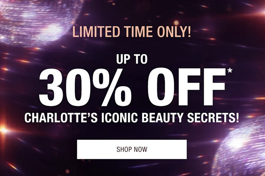 Up to 30% off sale at Charlotte Tilbury