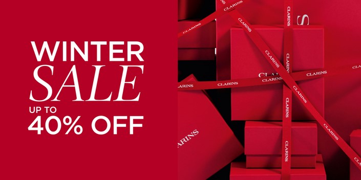 Up to 40% off sale at Clarins