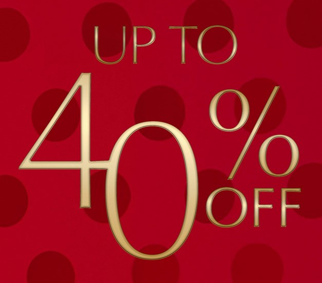 Up to 40% off sale at Estee Lauder
