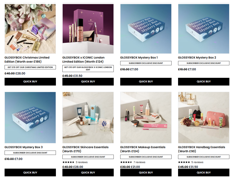 Up to 30% off sale at Glossybox Up to 30% off sale at Glossybox