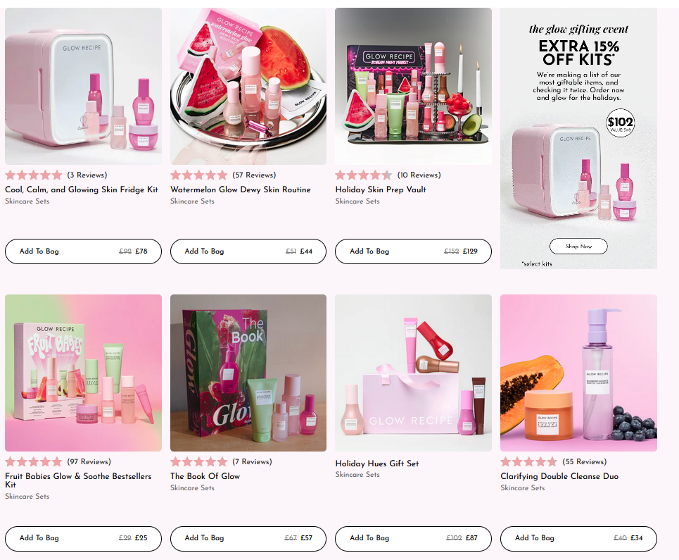 15% off Kits at Glow Recipe