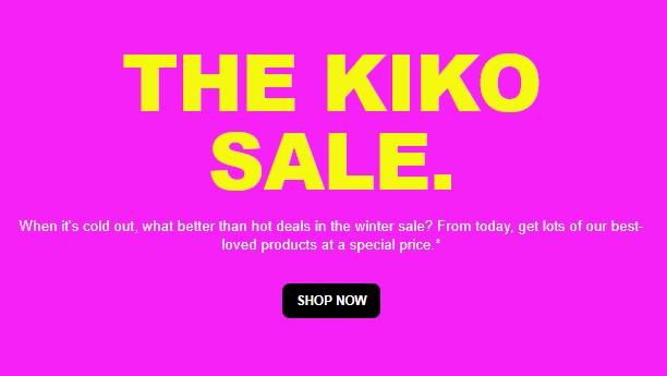 Up to 50% off sale at KIKO