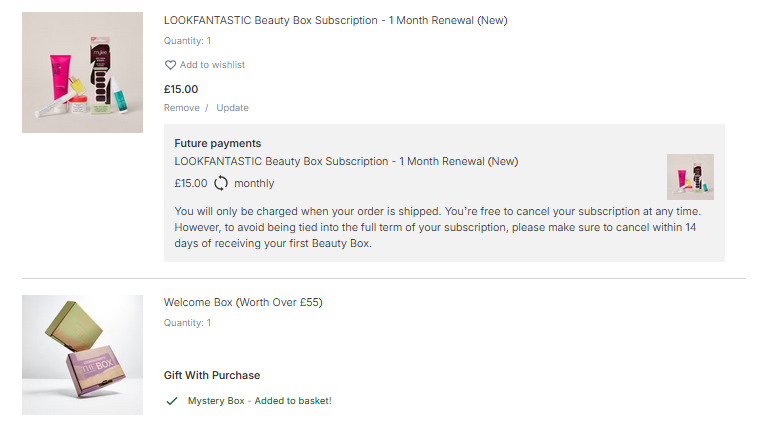 Lookfantastic Beauty Box