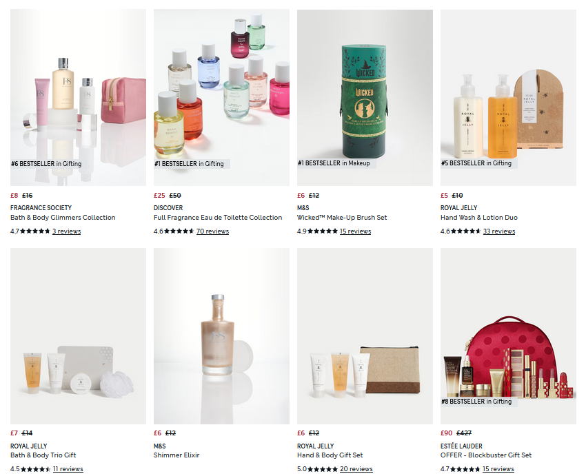 Up to 50% off Beauty at M&S