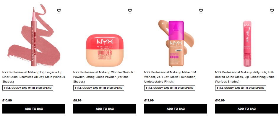 New launches from NYX at Cult Beauty