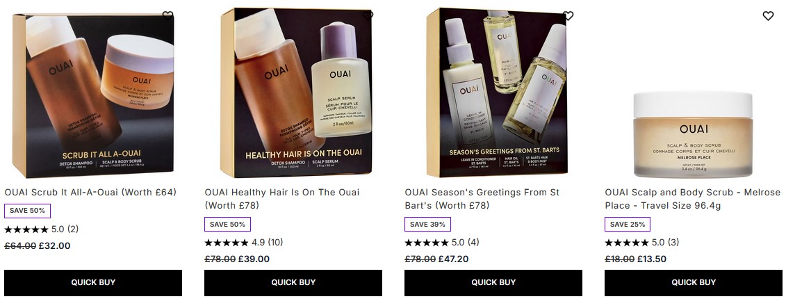 Up to 50% off  selected OUAI at Lookfantastic