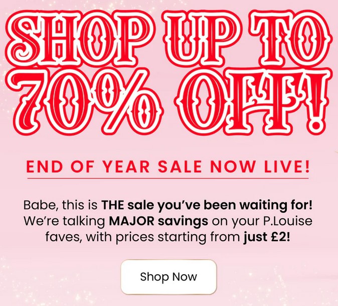 Up to 70% off sale at P.Louise