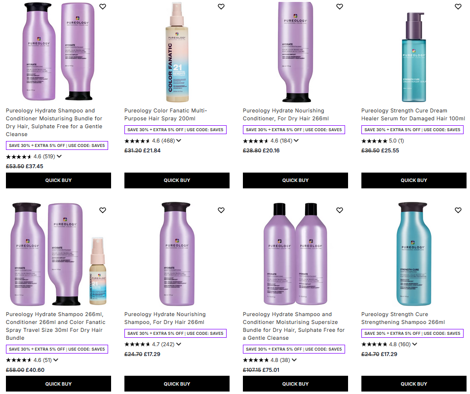 30% off Pureology at Lookfantastic