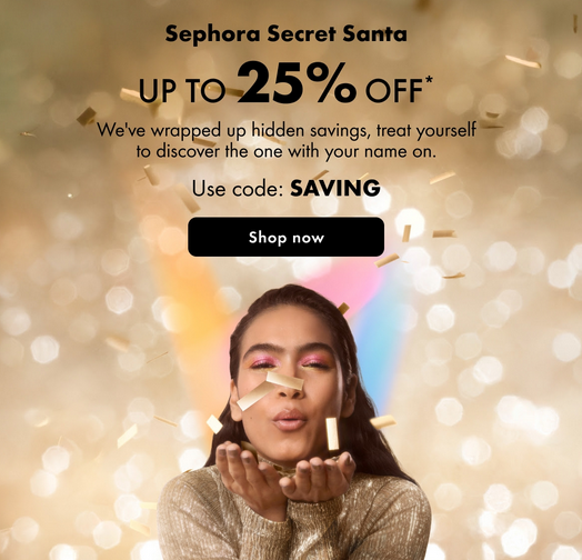 Up to 25% off sitewide at Sephora UK