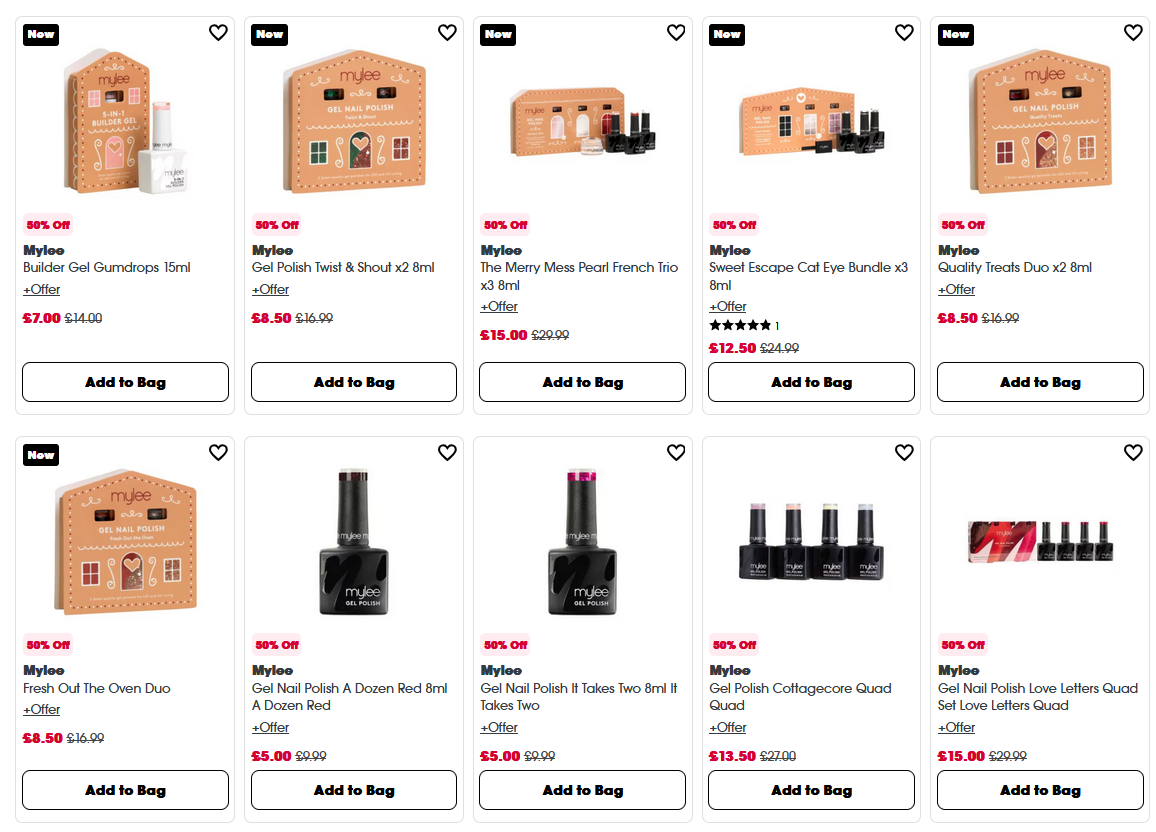 50% off Mylee Christmas 2025 Gift Sets at Sephora UK