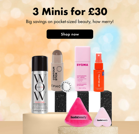 3 Minis for £30 at Sephora UK