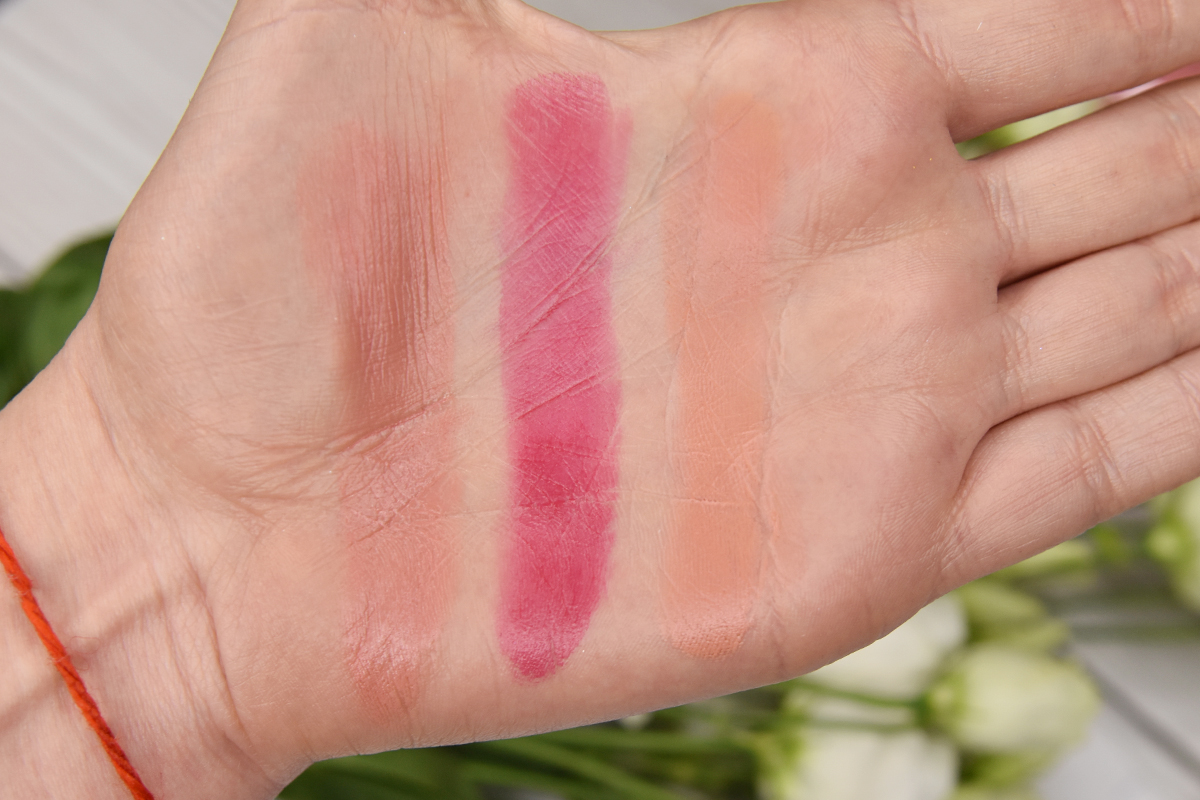 Westman Atelier Petite Baby Cheeks Blush Stick Trio swatches Westman Atelier Petite Baby Cheeks Blush Stick Trio swatches