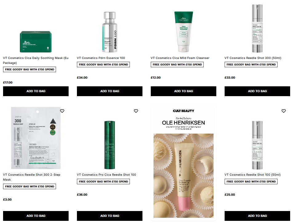 VT Cosmetics has landed at Cult Beauty