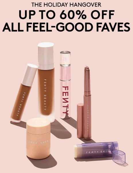 Up to 60% off sale at Fenty Up to 60% off sale at Fenty
