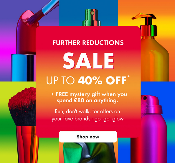 Up to 40% off sale at Sephora UK